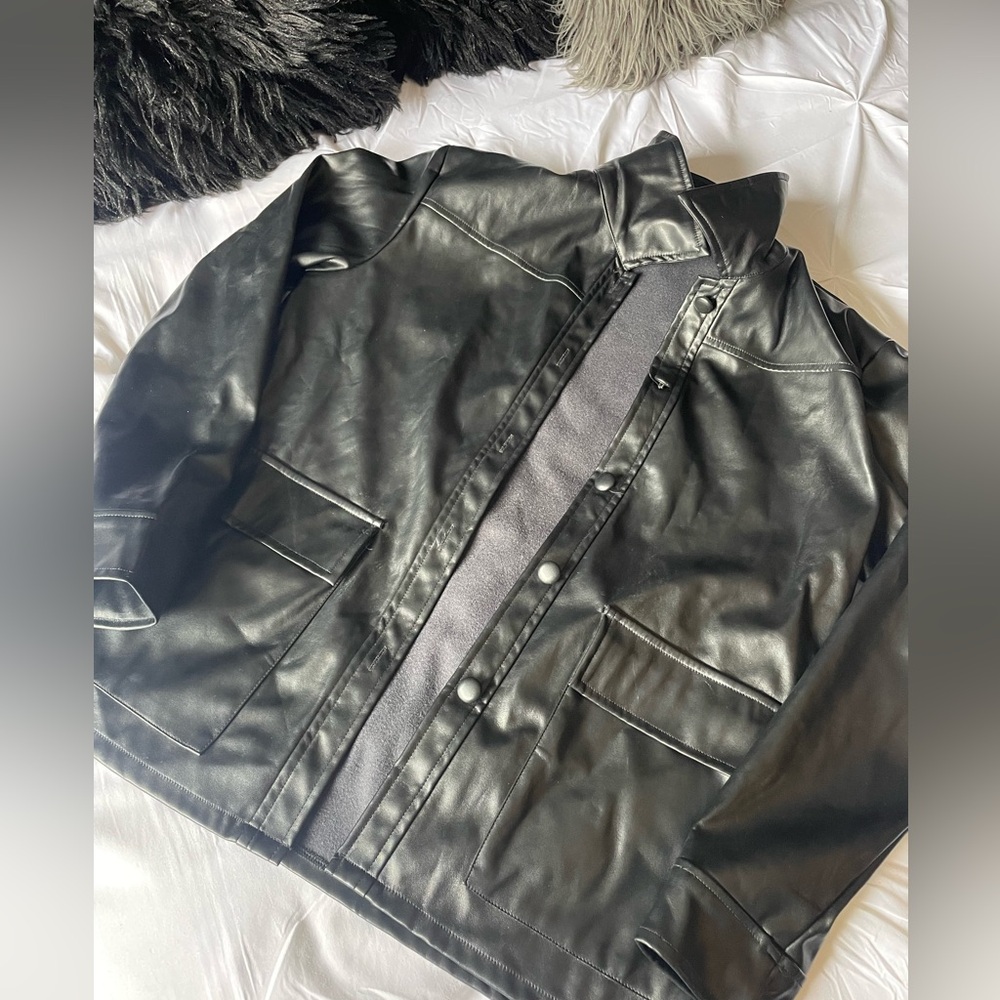 Black Faux Leather Jacket